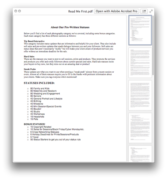 Statuses Made Easy! For Instagram & Facebook