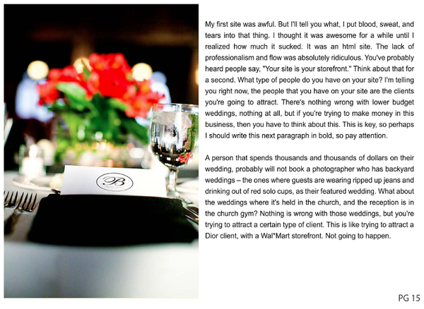 The Business of Wedding Photography