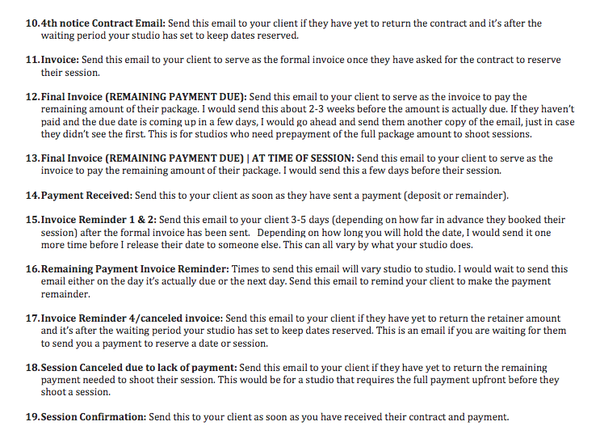 Photographer Emails Made Easy!
