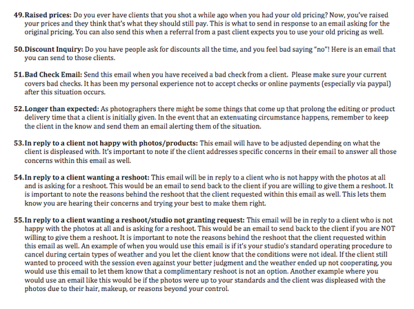 Photographer Emails Made Easy!