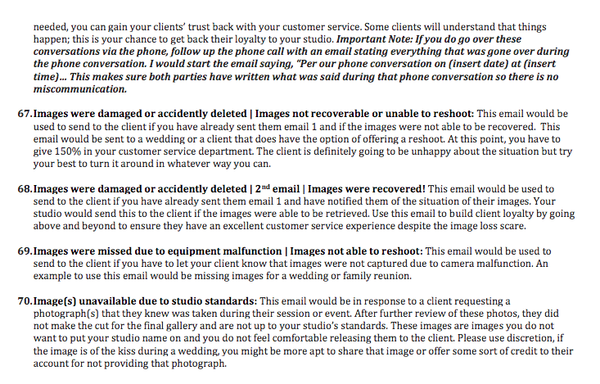 Photographer Emails Made Easy!