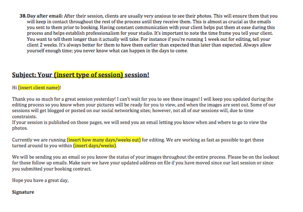 Photographer Emails Made Easy!