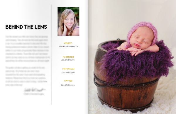 Newborn Magazine Welcome Packet Template Design by Devoted Imagery
