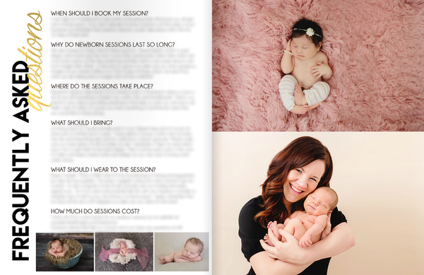 Newborn Magazine Welcome Packet Template Design by Devoted Imagery