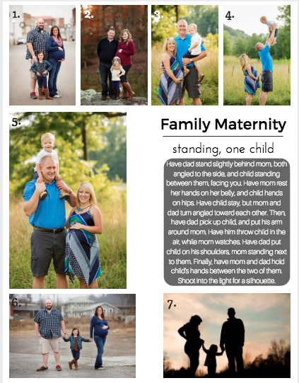 Maternity Posing Recipe Cards by Autumn Branscome