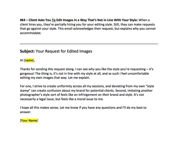75 Hard To Write Emails For Photographers