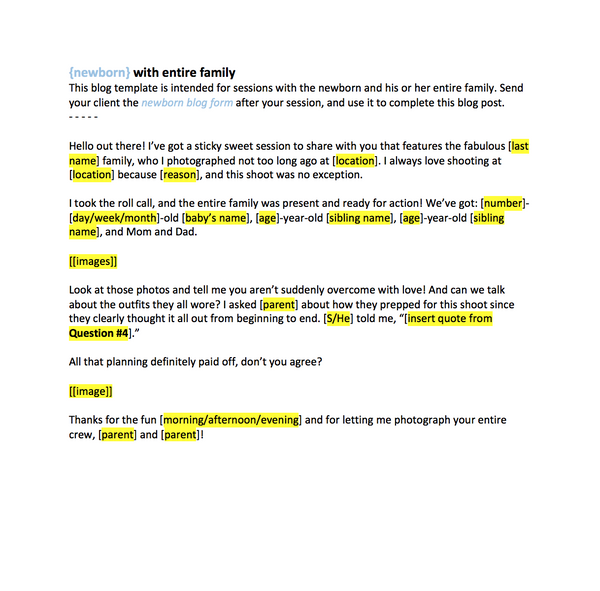 30 Prewritten Blog Posts for Newborn and Maternity Photographers