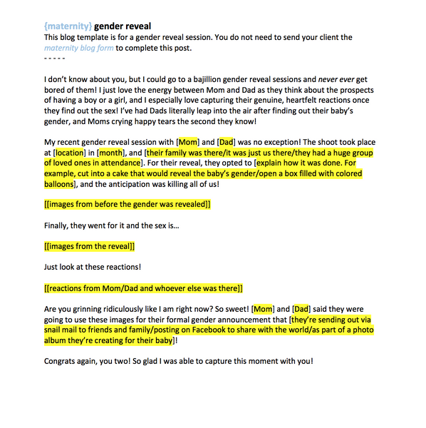 30 Prewritten Blog Posts for Newborn and Maternity Photographers