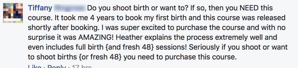 Birth Photography and Fresh 48 Workshop by celebrity birth photographer Heather Mohr.