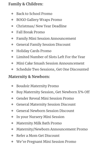 80 Copy and Paste Promotional Emails for Every Photographer