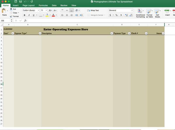 Taxes Made Easy, Multi-Year Photography Tax Spreadsheets, Tax Write Offs, Audit Prep Guide