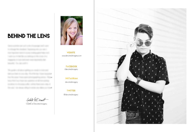 2019-20 Senior Session Welcome Packet Template Design by Devoted Imagery