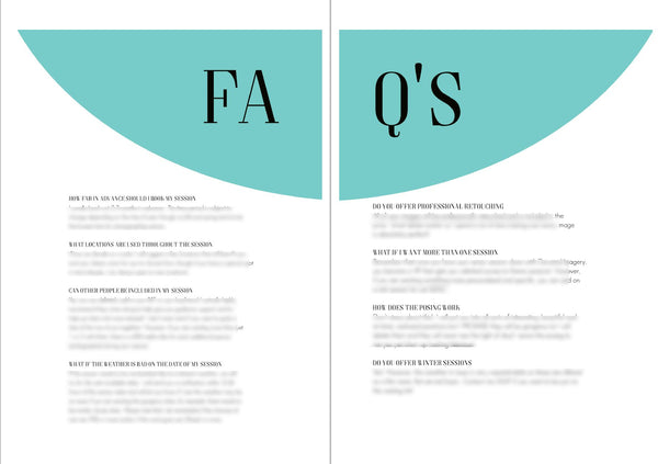 2019-20 Senior Session Welcome Packet Template Design by Devoted Imagery