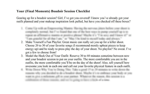 Boudoir Photography Marketing Bundle: Prewritten Text for your Website, Marketing Materials, Boudoir Emails, Boudoir Blogs + Bonus Templates!