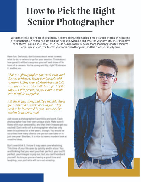 Senior Client Guide, Welcome Packet Template, Magazine Template