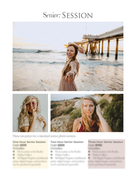 66 Prewritten Photographer Pricing Template Pages