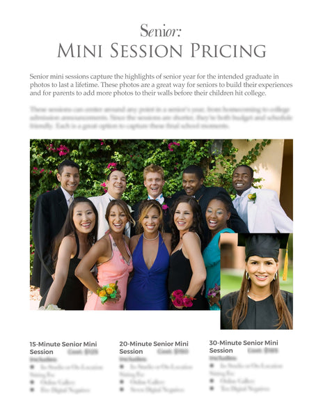 66 Prewritten Photographer Pricing Template Pages