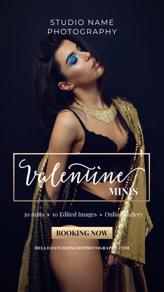 Valentine Mini Session, Boudoir Photography Marketing Templates Bundle for Photographers for CANVA | Mini Session Templates for Boudoir Photographers