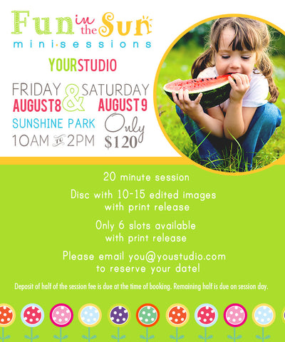 Summer Mini Session Marketing Graphics