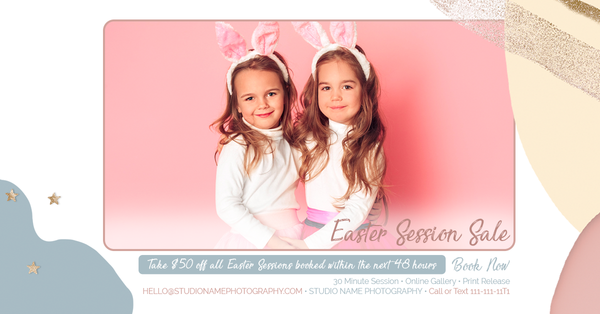 Spring and Easter Marketing Template Bundle for Photographers, Mini Session Templates