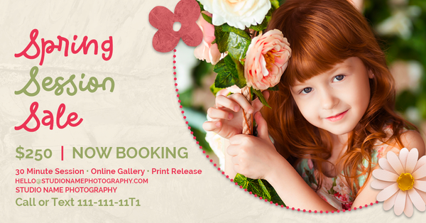 Spring and Easter Marketing Template Bundle for Photographers, Mini Session Templates