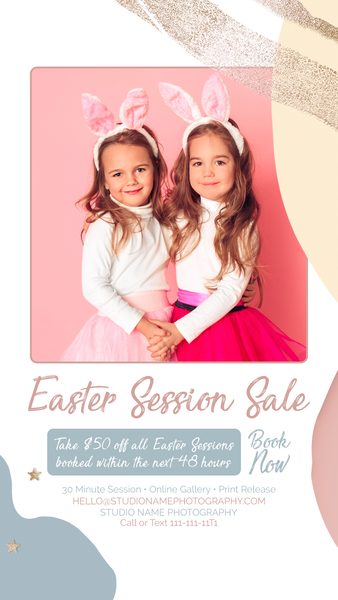 Spring and Easter Marketing Template Bundle for Photographers, Mini Session Templates