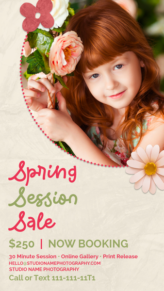 Spring and Easter Marketing Template Bundle for Photographers, Mini Session Templates