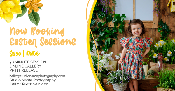 Spring and Easter Marketing Template Bundle for Photographers, Mini Session Templates