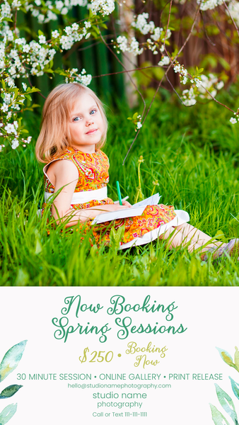 Spring and Easter Marketing Template Bundle for Photographers, Mini Session Templates