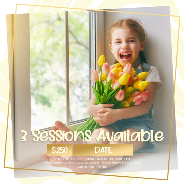 Spring and Easter Marketing Template Bundle for Photographers, Mini Session Templates