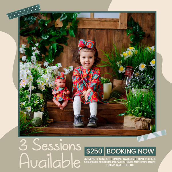Spring and Easter Marketing Template Bundle for Photographers, Mini Session Templates