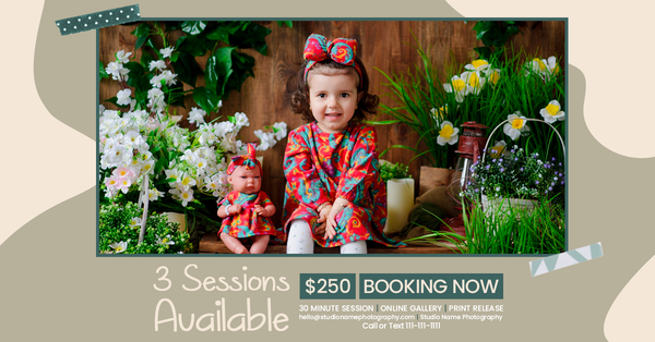Spring and Easter Marketing Template Bundle for Photographers, Mini Session Templates