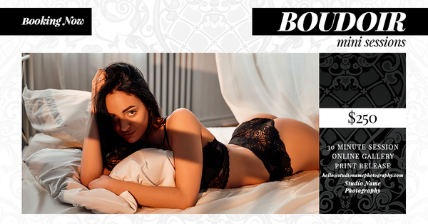 24 Piece Boudoir Photography Mini Session Marketing Template Bundle for Photographers |  Facebook & Instagram Templates