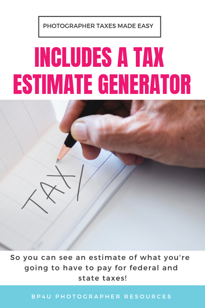 Taxes Made Easy, Multi-Year Photography Tax Spreadsheets, Tax Write Offs, Audit Prep Guide