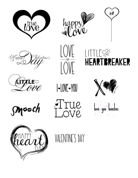 Drag and Drop Valentine Word Art