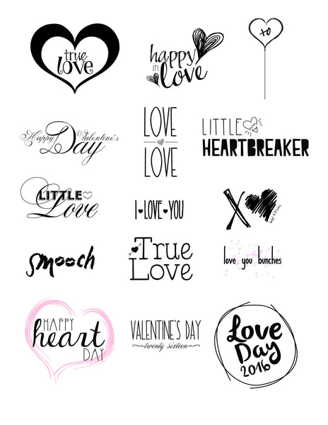 Valentine Text Overlays