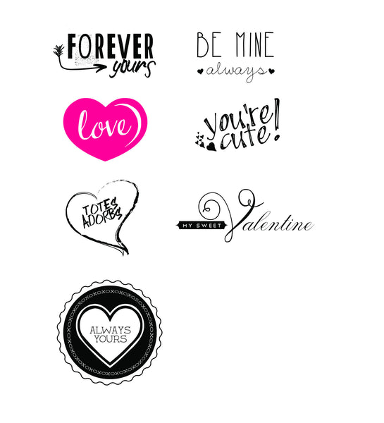 Drag and Drop Valentine Word Art
