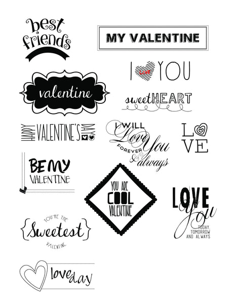 Drag and Drop Valentine Word Art
