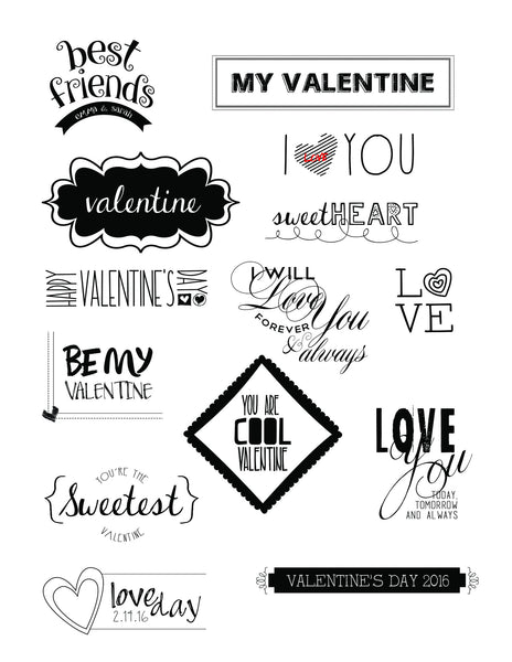 Valentine Text Overlays