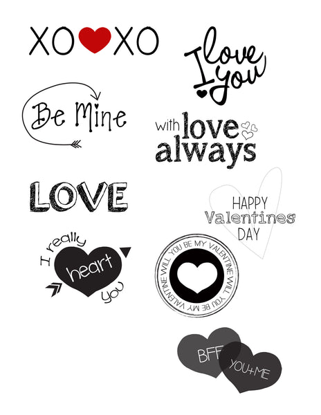 Drag and Drop Valentine Word Art