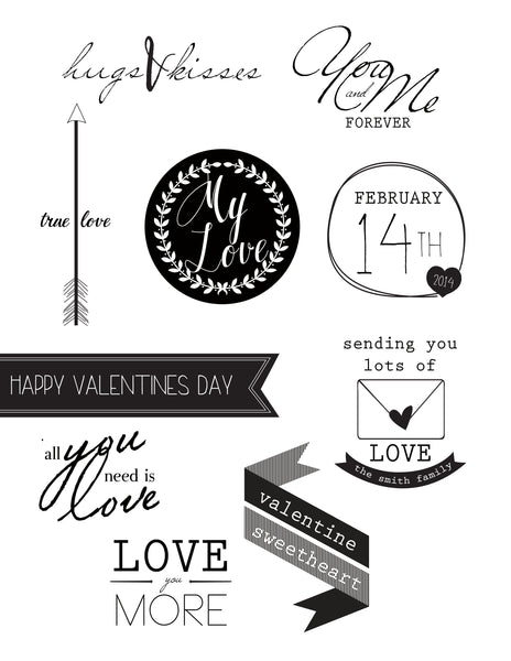 Valentine Text Overlays