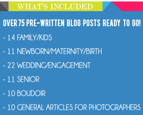 Newsletter & Blog Content Articles for Photographers