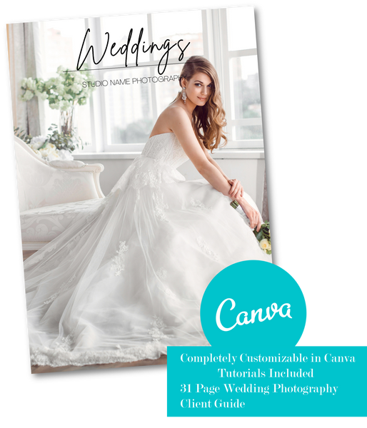 Wedding Photographer Marketing Template for CANVA, Wedding Photography Welcome Guide Template, Client Guide Template