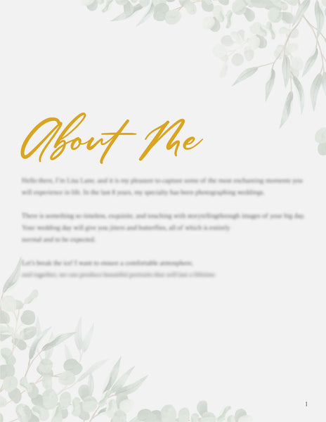 Wedding Photography Client Guide | Welcome Packet Template | PSD Templates