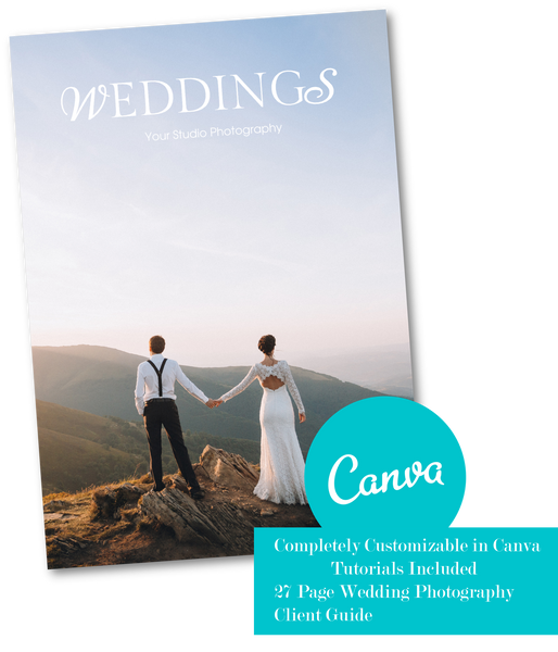 Wedding Photography Magazine Template for CANVA, Wedding Photographer Client Welcome Packet,  Photography Marketing Template | 1494