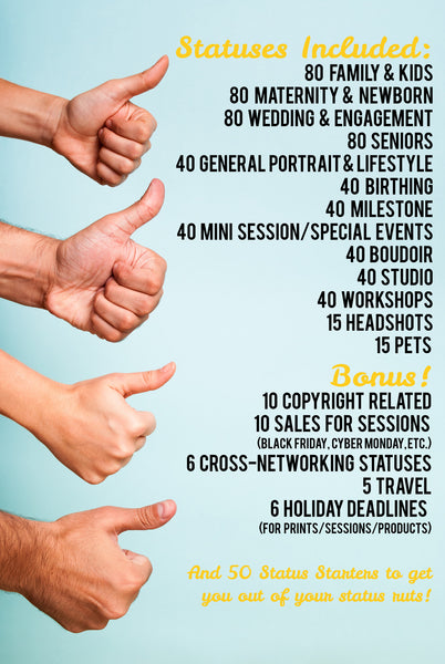 1700+ Pre-written Statuses for Facebook and Instagram, Social Media Content