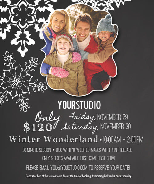 Winter Mini Session Graphic Templates