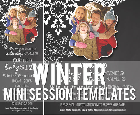 Winter Mini Session Graphic Templates