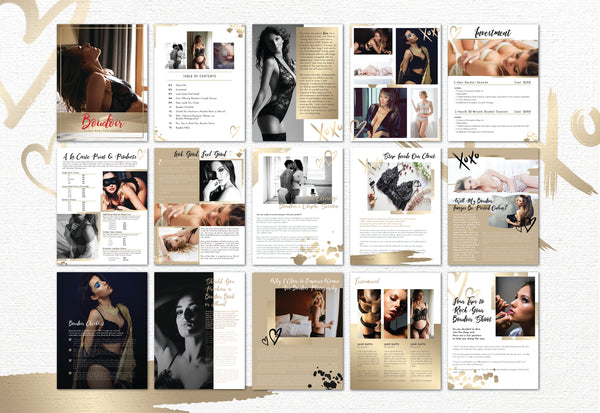 Boudoir Client Guide | PSD Templates | Boudoir Welcome Packet | Gold