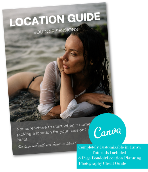 Location Planning Guide for Photography Clients for CANVA: HUGE BUNDLE